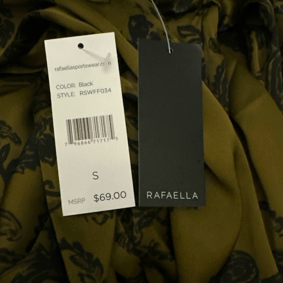 NEW Rafaella Black and Olive Patterned Wear blouse S, M, L, XL - Picture 5 of 5